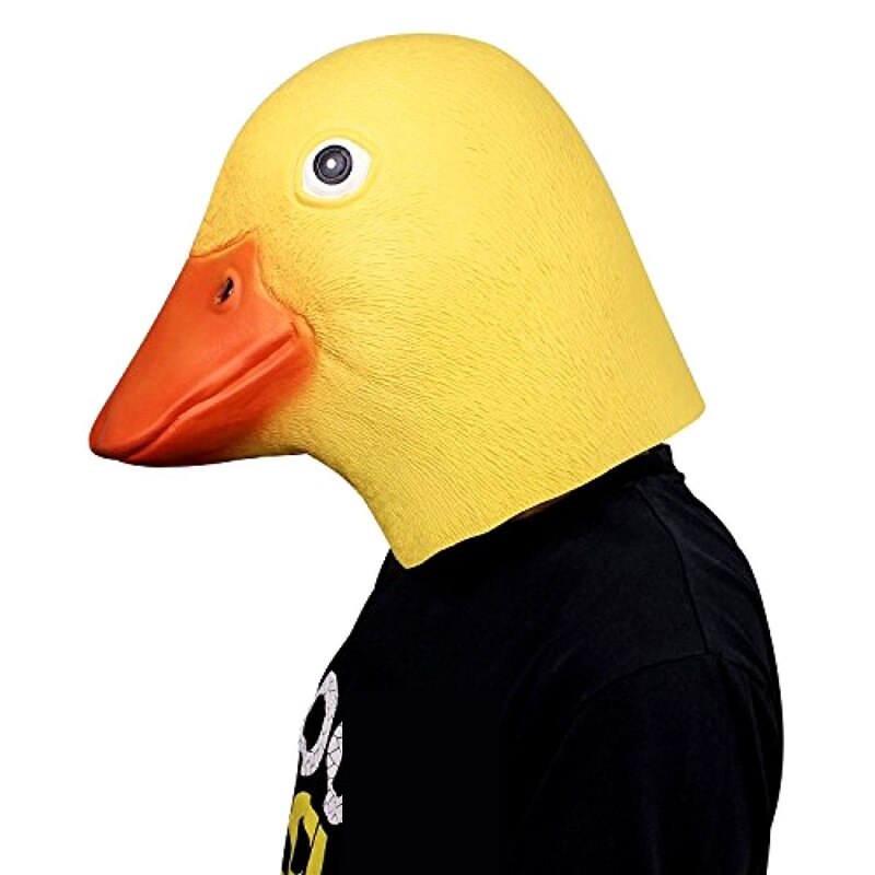 Cute Yellow Duck Full Face Mask for Halloween Face Masks