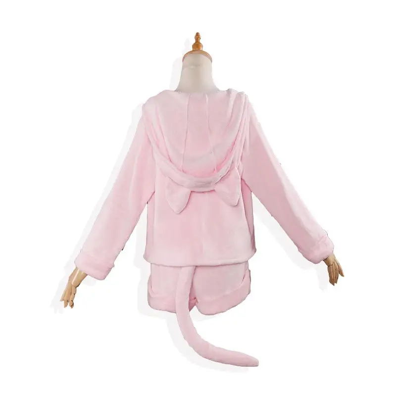 Re:Zero − Starting Life in Another World – Ram and Rem Cat Themed Cute Light Hoodie with Pajama (Whole Suit) Jumpsuits & Pajamas