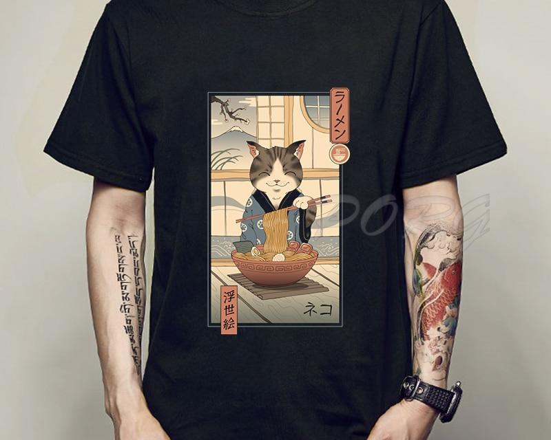 Japanese Cat Themed Casual T-Shirts (10+ Designs) T-Shirts & Tank Tops