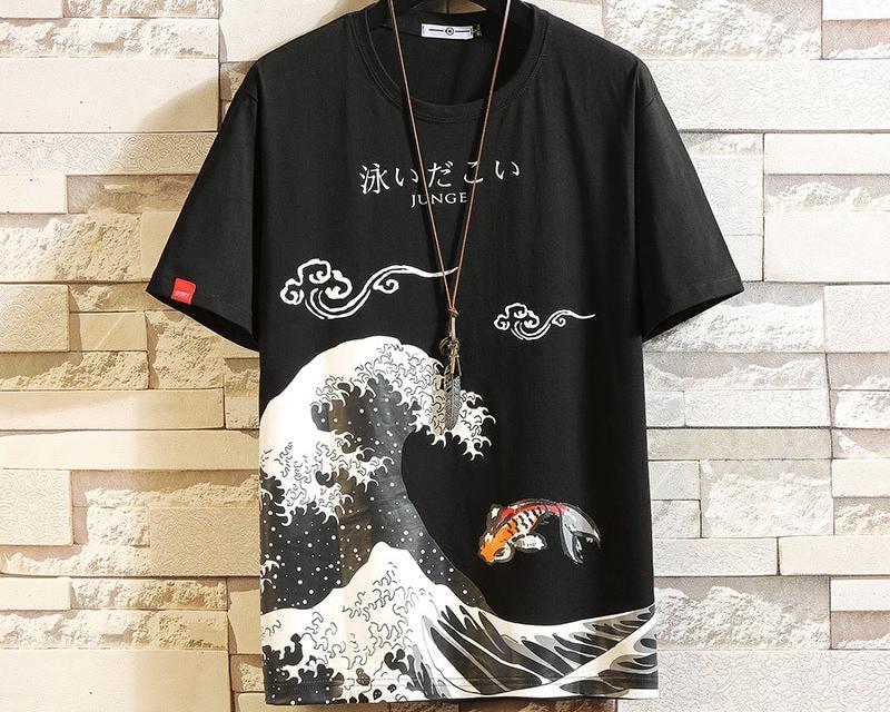 Japanese Style Ocean and Fish Themed Smart T-Shirts (3 Designs) T-Shirts & Tank Tops