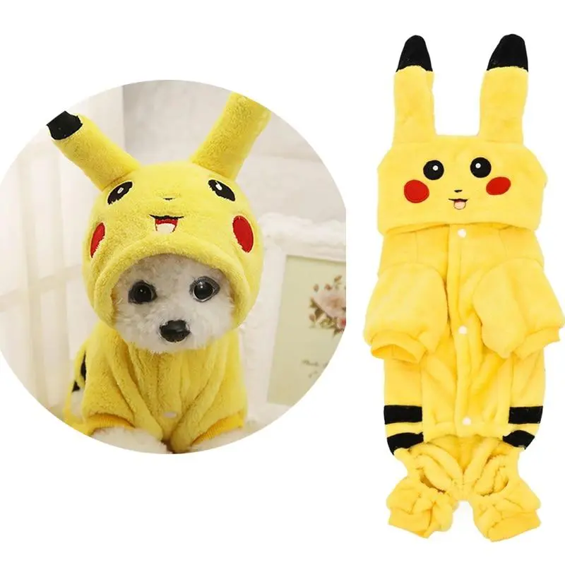 Pokemon – Pikachu Themed Cute Full Body Coat for Pets Jumpsuits & Pajamas
