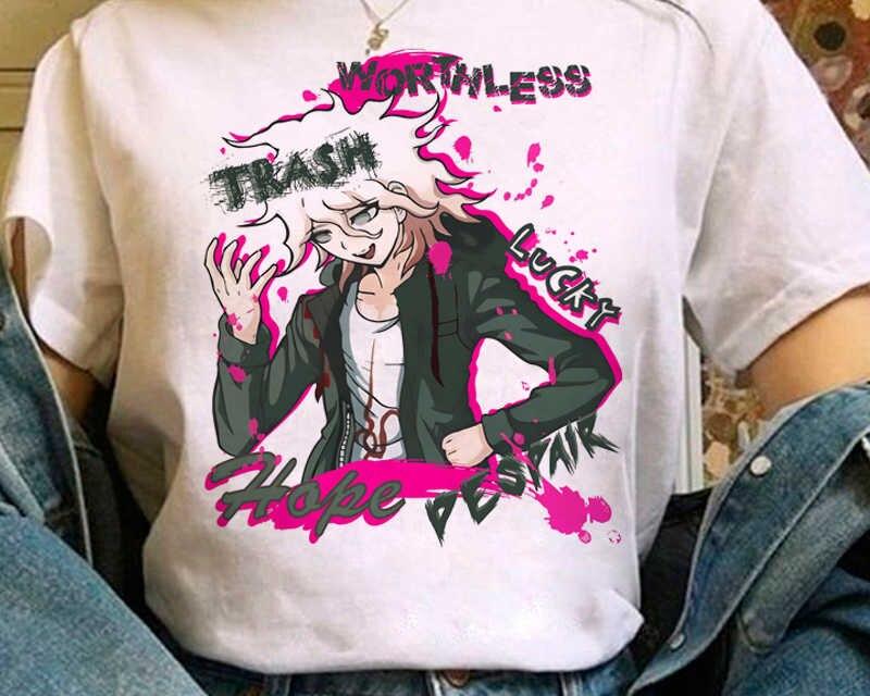 Danganronpa Nagito Komaeda Ouma Kokichi summer top men white t shirt japanese ulzzang tumblr summer top harajuku kawaii