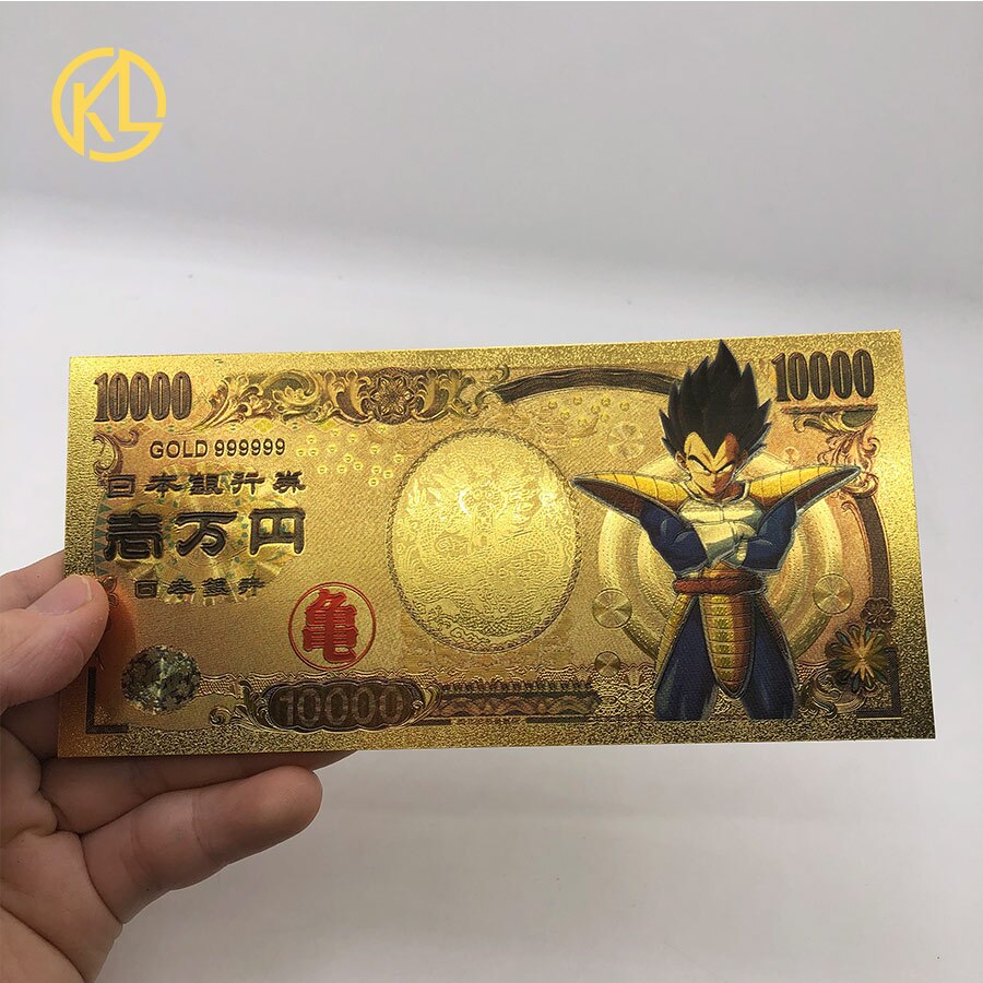 Buy Dragon Ball - Different Characters Themed 10K Yen Gold Banknotes ...