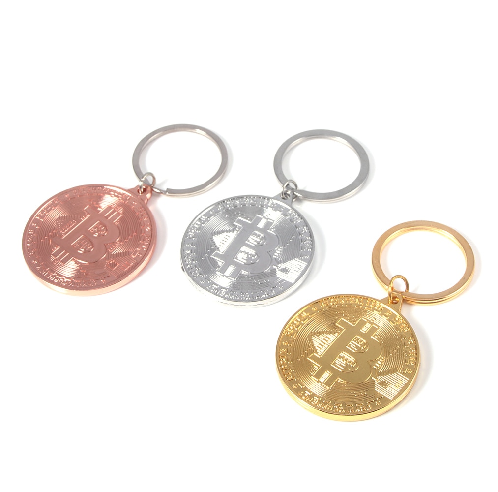 Bitcoin Themed Stylish Keychains (3 Designs + Small Bag) Keychains