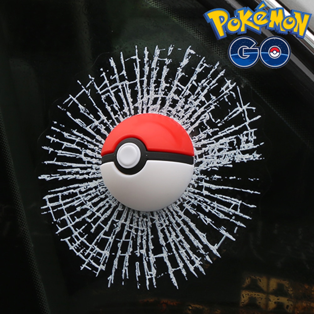 Pokemon – Pokeballs Themed Fake Windshield Cracking Stickers (6 Designs) Car Decoration