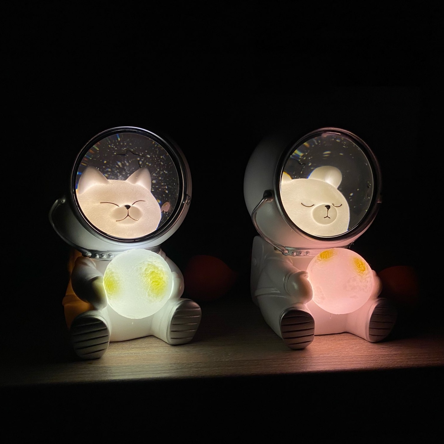 Cute Astronaut Pets in Space Suit Themed Night Lamps (3 Designs) Lamps