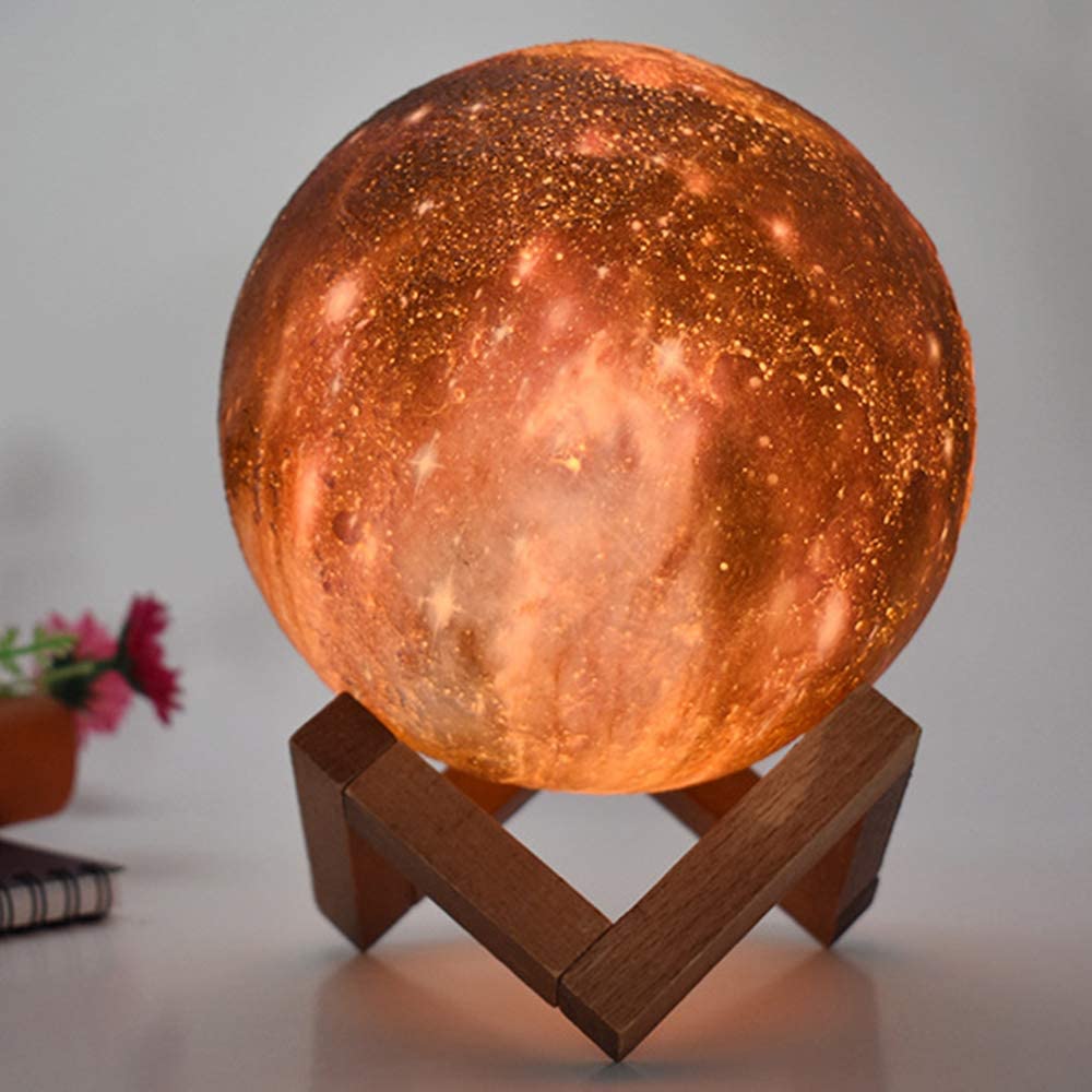 Beautiful 3D Moon With Whole Galaxy (Different Sizes) Lamps