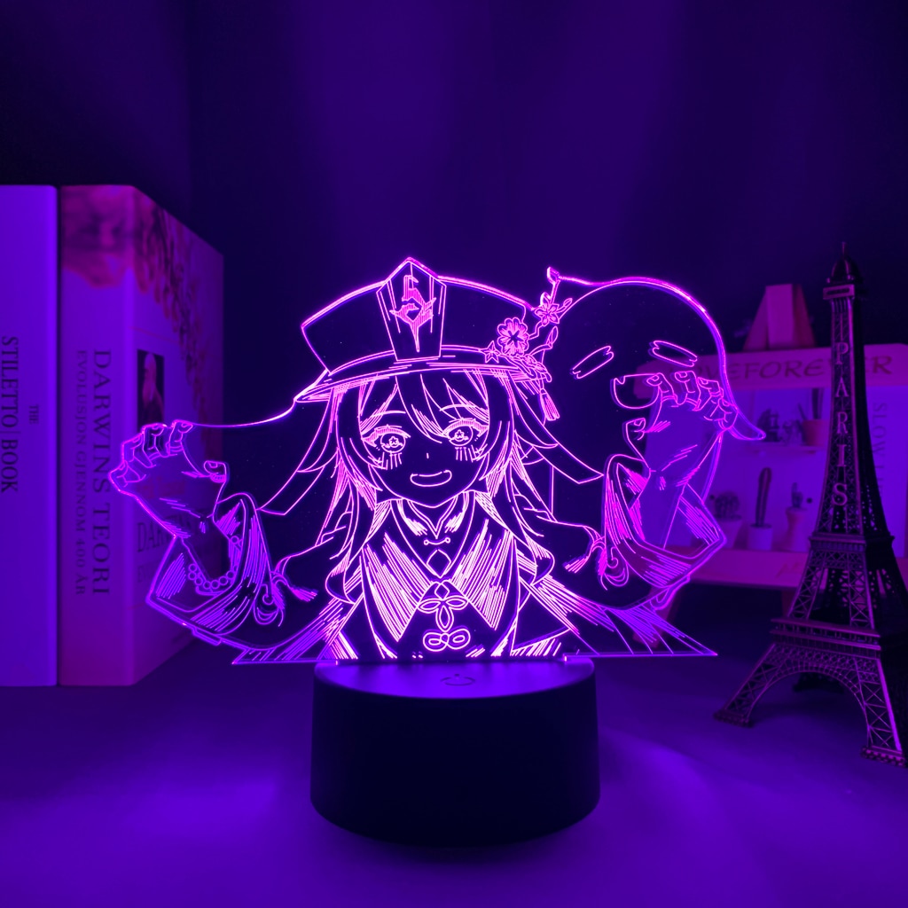 Genshin Impact – Hutao Themed Wholesome LED Night Lamp (7/16 Colors) Lamps