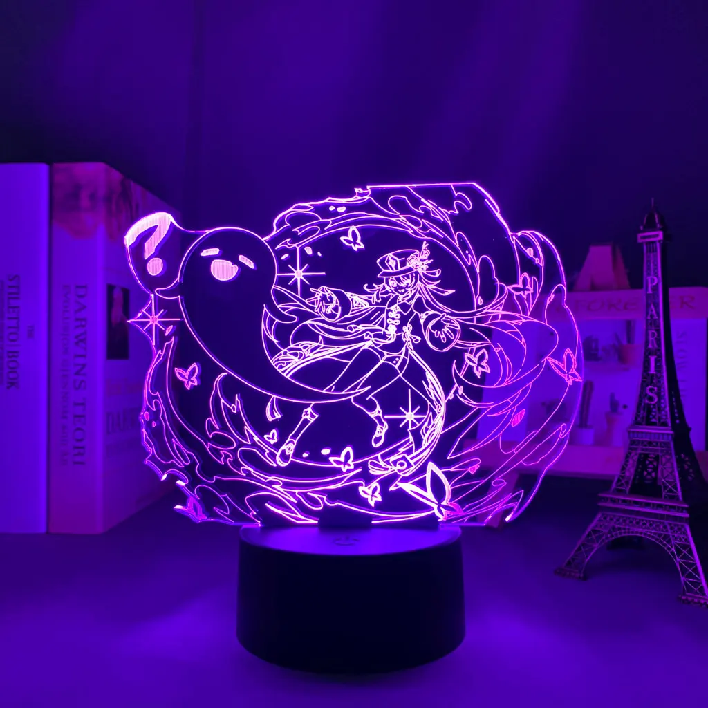 Genshin Impact – Hu Tao Themed Beautiful LED Night Lamp (7/16 Colors) Lamps