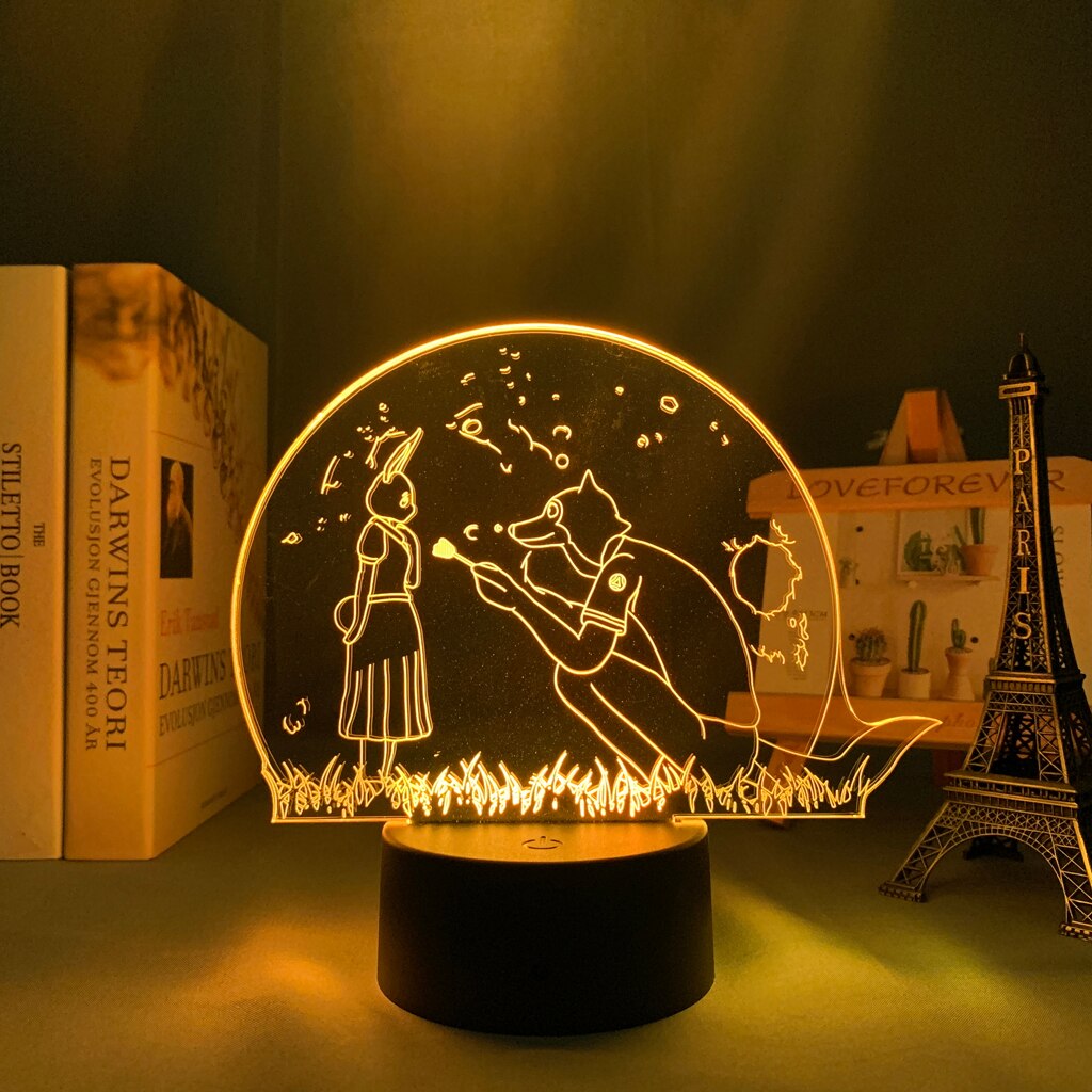 Beastars – Legoshi Themed Romantic Night LED Lamp (7/16 Colors) Lamps