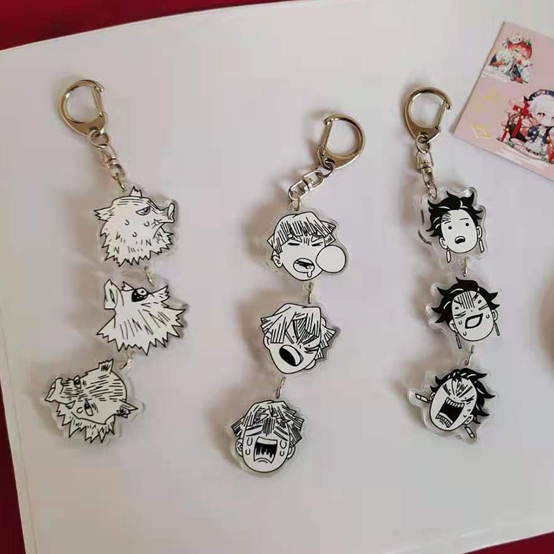 Demon Slayer – Different Characters Themed Funny Pendant Keychains (3 Designs) Keychains