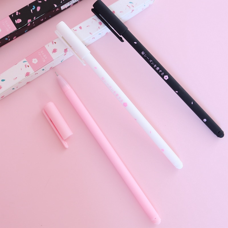 Romantic Sakura Gel Pen for Office and School Use (3 Designs) Pens & Books