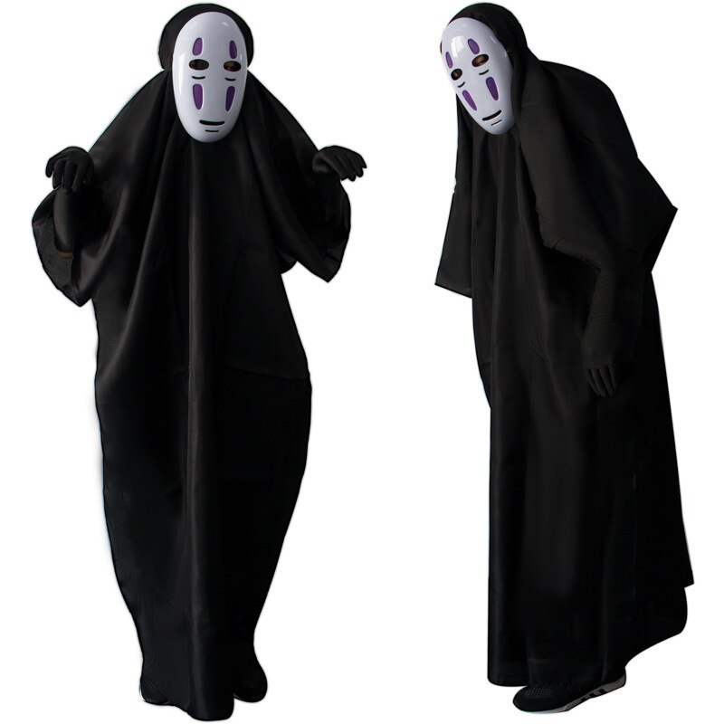 Spirited Away – No Face Man Themed Full Body Costume with Mask (3 Designs) Cosplay & Accessories