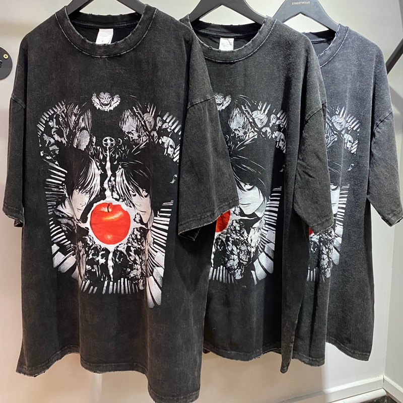 Death Note – Light and L Themed Cool Oversized T-Shirts (2 Designs) T-Shirts & Tank Tops