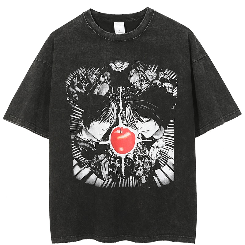 Death Note – Light and L Themed Cool Oversized T-Shirts (2 Designs) T-Shirts & Tank Tops