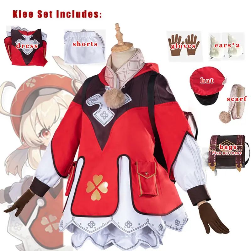 Omodoki Isaky Genshin Impact Klee Plush Doll & deals cosplay outfit new