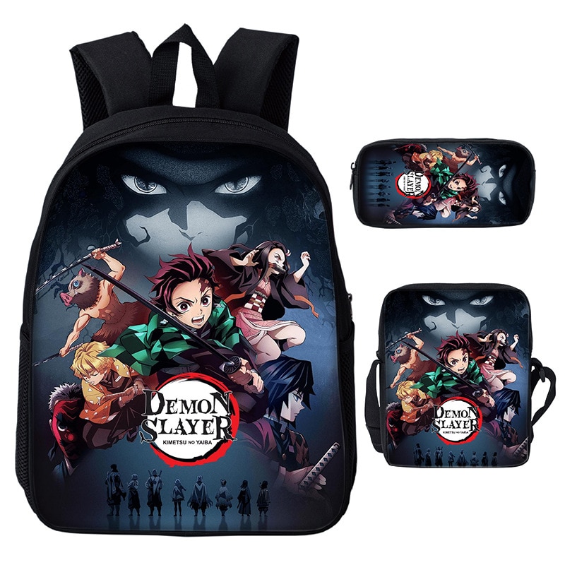 Demon Slayer – Different Characters Themed Printed Backpack Sets (10+ Designs) Bags & Backpacks