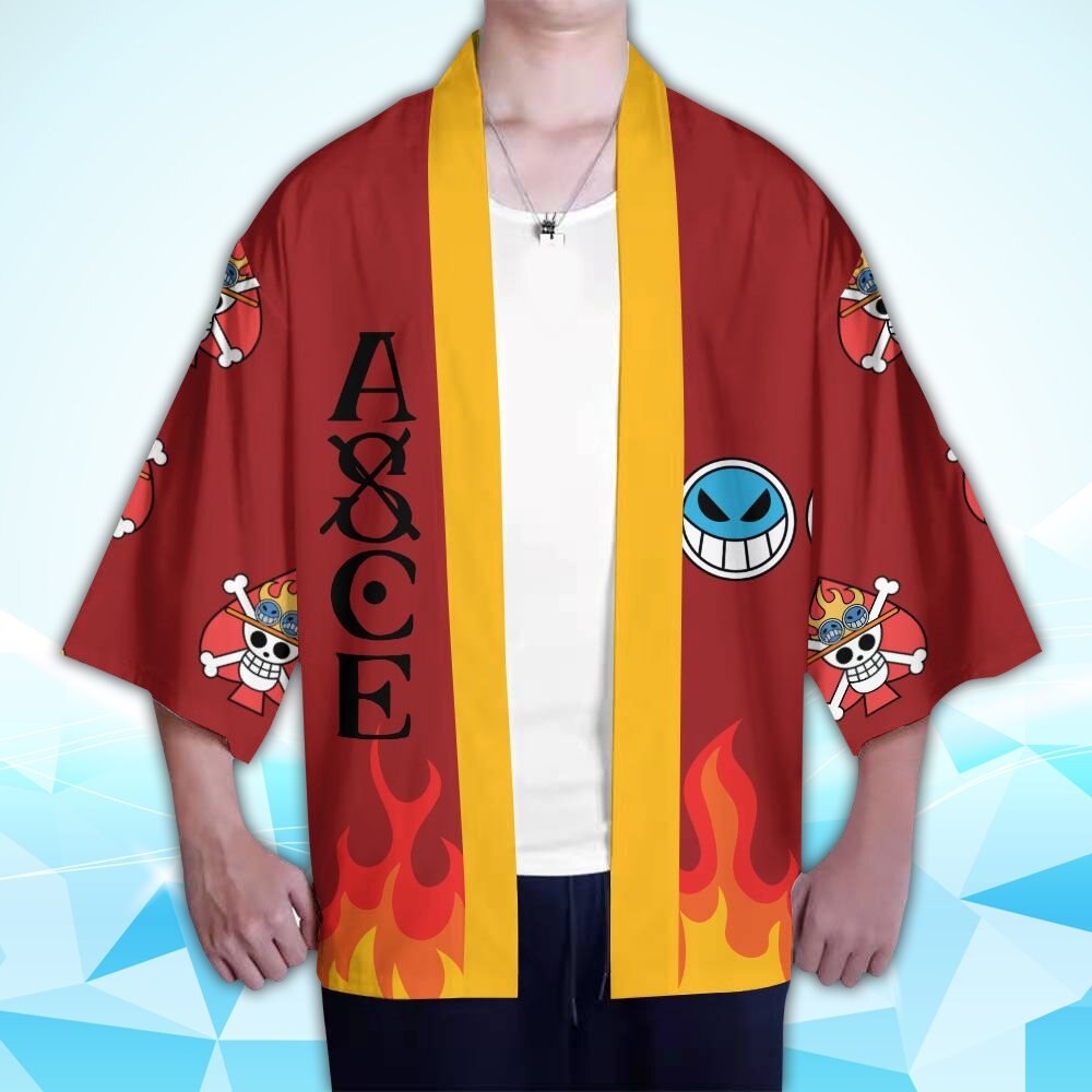 One Piece – Portgas D. Ace Themed Badass Cloak Cardigan (Different Sizes) Jackets & Coats