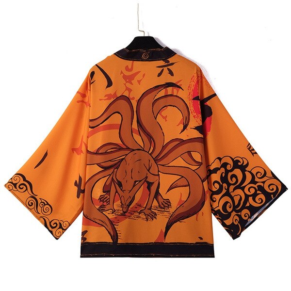 Naruto – Nine-Tailed Kurama Themed Fierce Cloak Cardigan (Different Sizes) Jackets & Coats