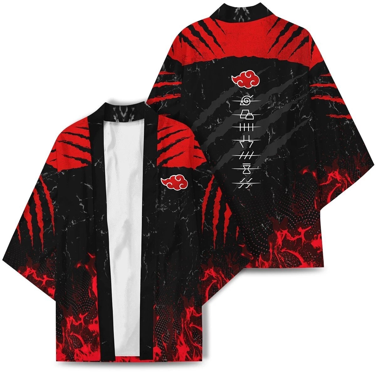 Naruto – Akatsuki Themed Premium Red and Black Cloak Cardigan (Different Sizes) Jackets & Coats