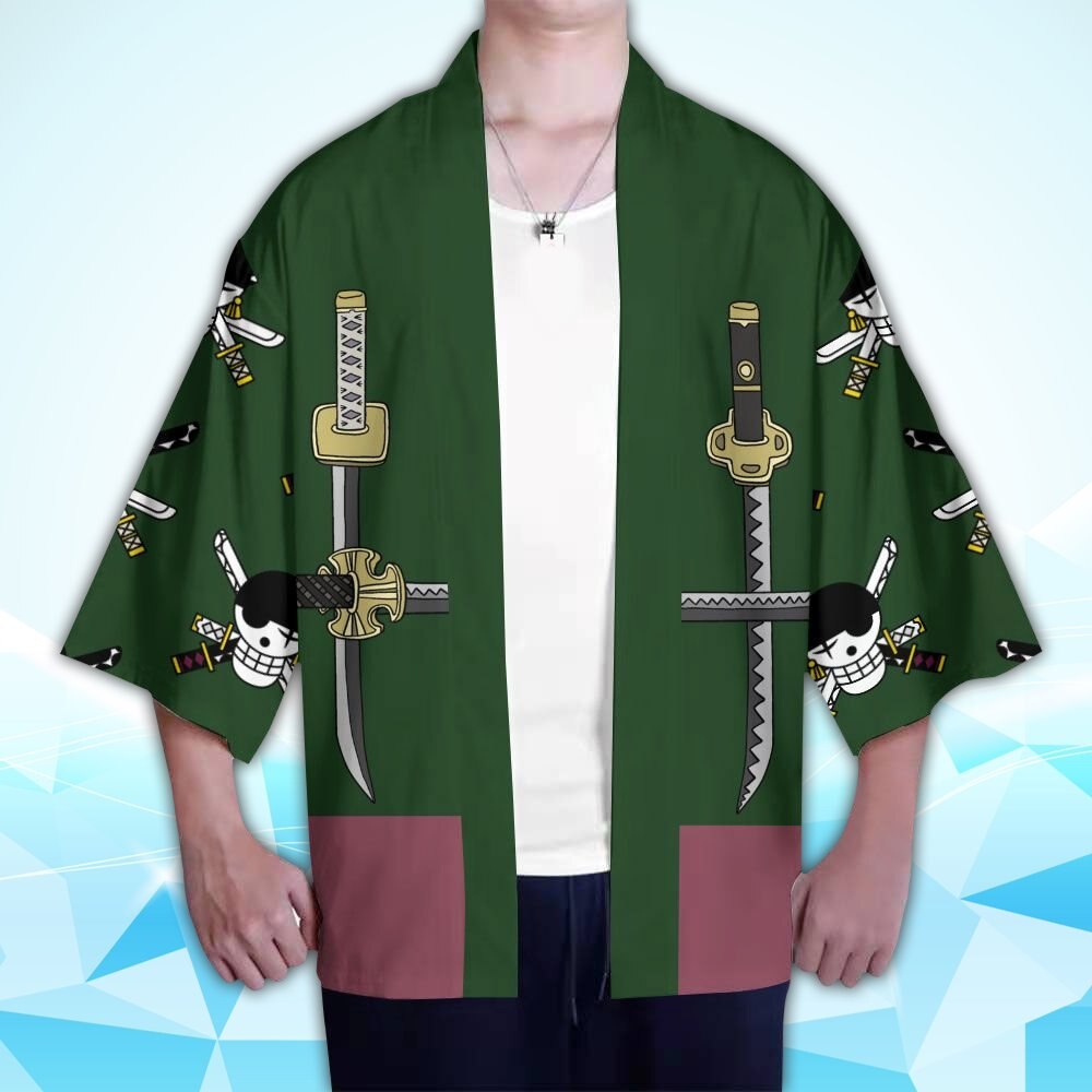 One Piece – Zoro Themed Cool Cloak Cardigan (Different Sizes) Jackets & Coats