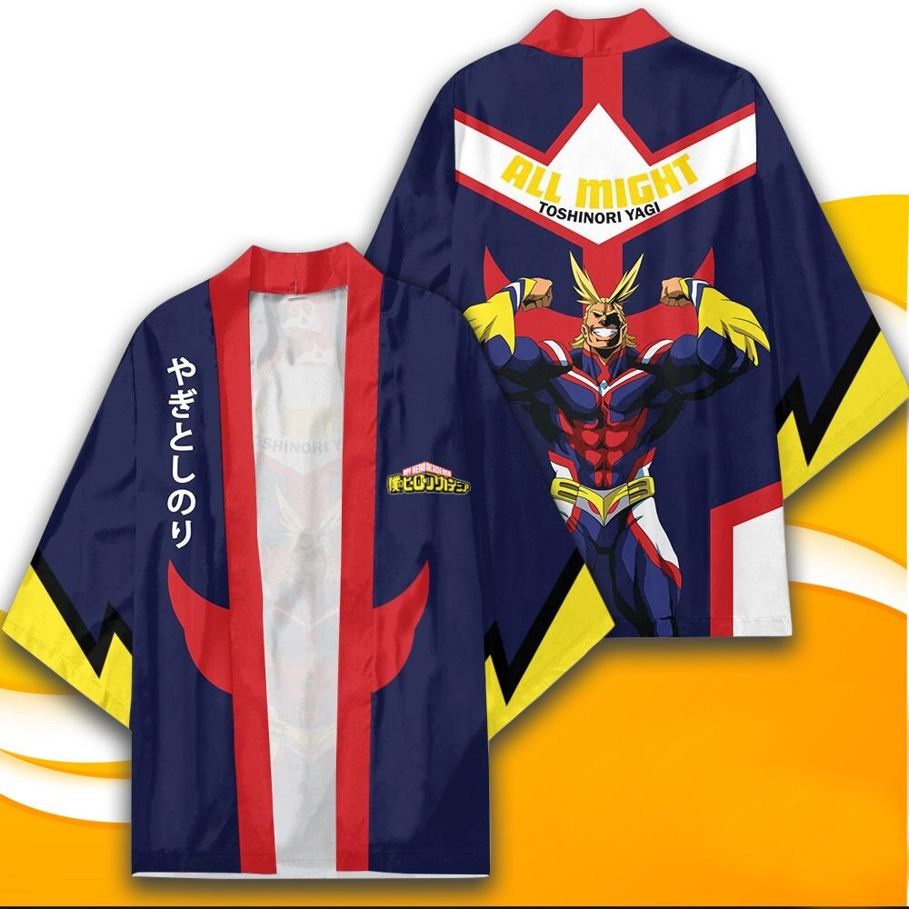 My Hero Academia – All Might Themed Classy Cardigan (Different Sizes) Jackets & Coats