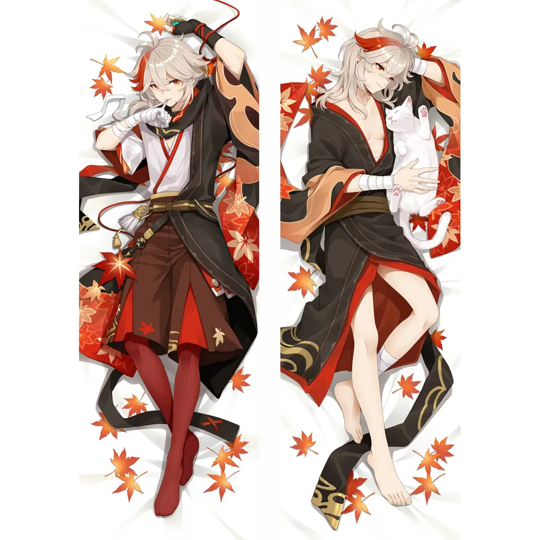 Buy Genshin Impact Kaedehara Kazuha Themed Dakimakura Hugging Body Pillow Covers 2 Designs Posters