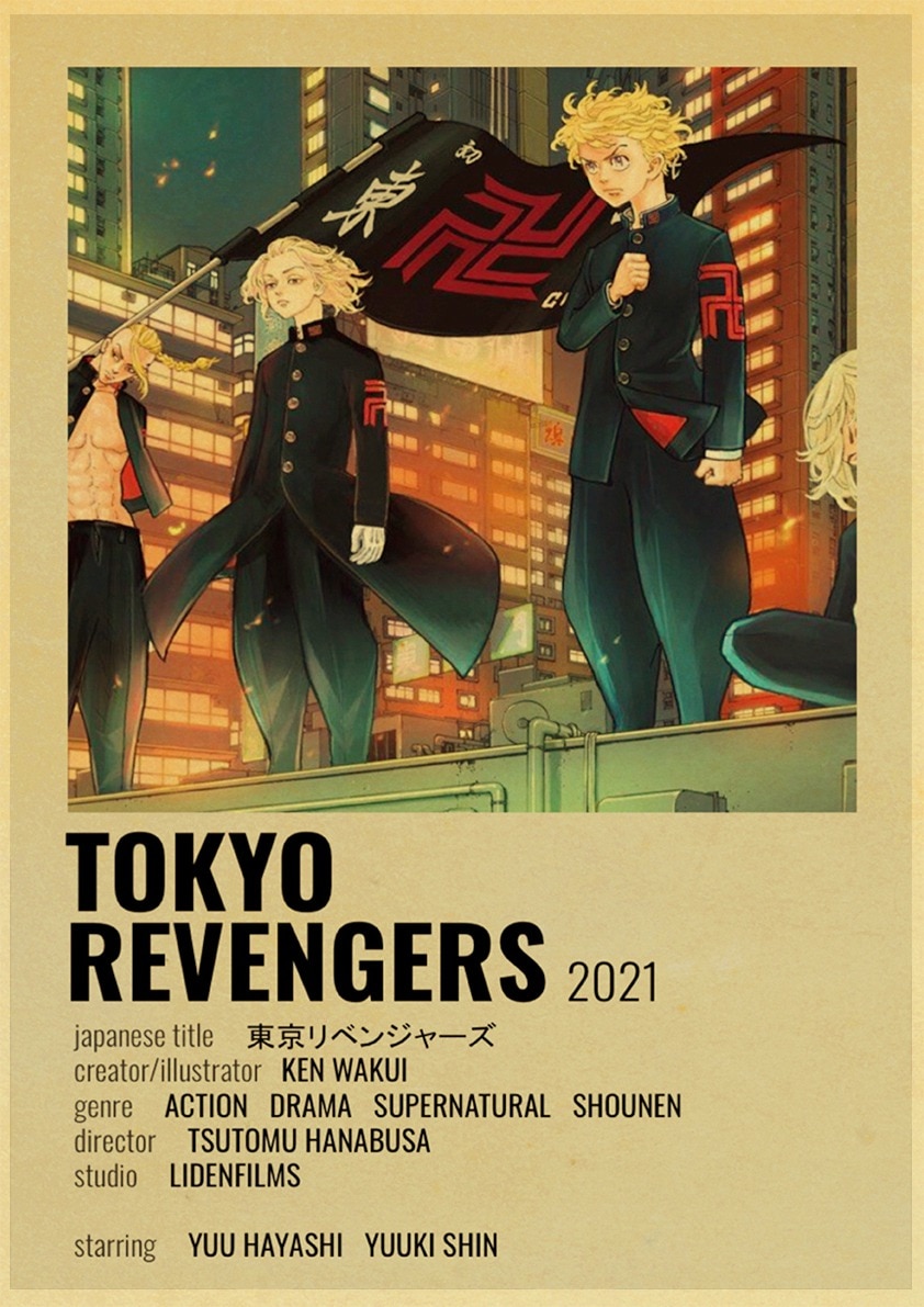 Tokyo Revengers – All Badass Characters Themed Retro Posters (30 Designs) Posters