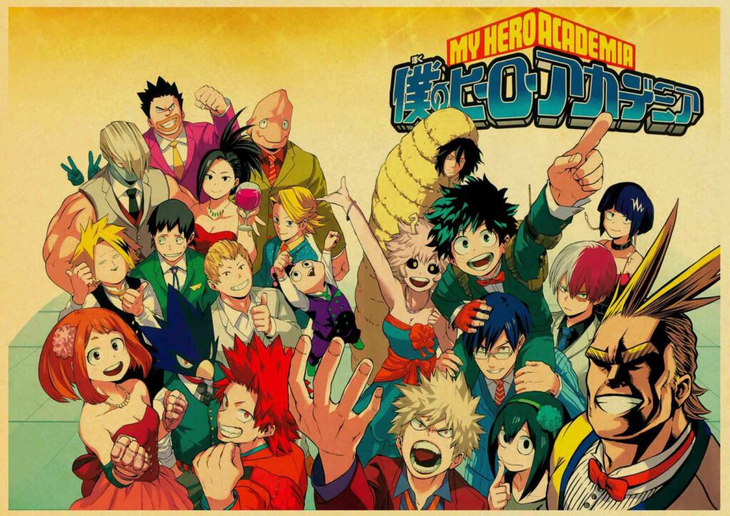 Buy My Hero Academia - Different Characters Themed Cool Retro Posters ...