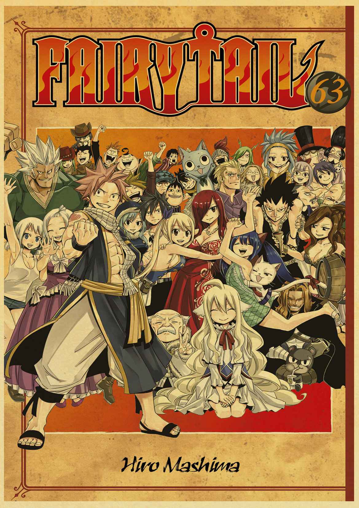 Fairy Tail – All-in-One Characters Themed Retro Wall Posters (20+ Designs) Posters
