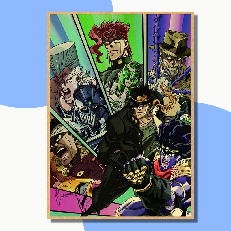 JoJo’s Bizarre Adventure – All Awesome Characters Themed Classical Retro Posters (40 Designs) Posters