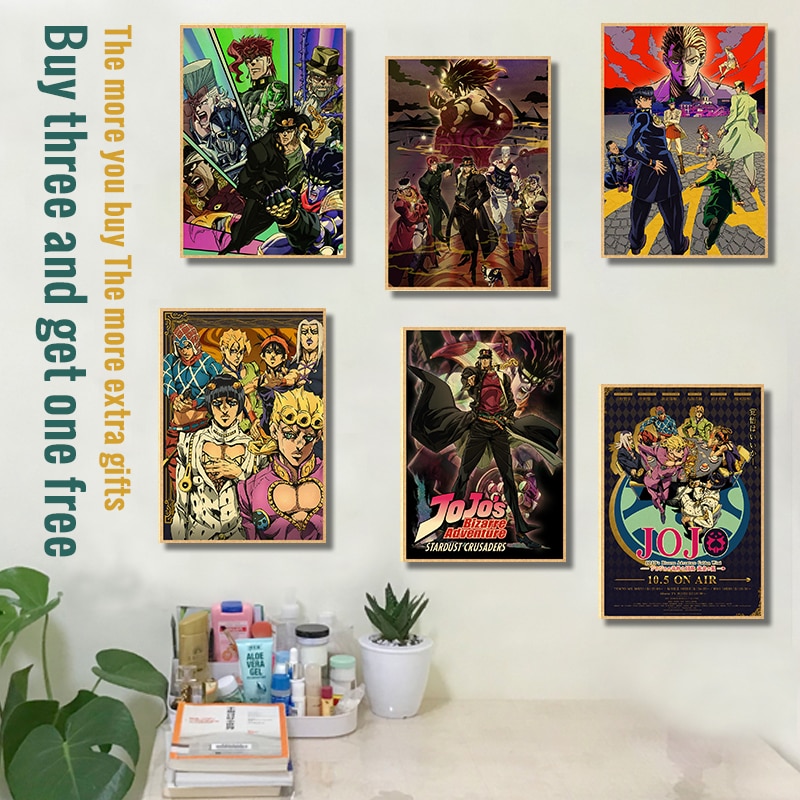 JoJo’s Bizarre Adventure – All Awesome Characters Themed Classical Retro Posters (40 Designs) Posters