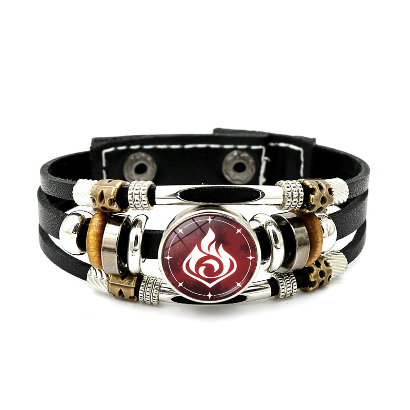 Genshin Impact – God’s Eyes Themed Premium Leather Bracelets (7 Designs) Bracelets