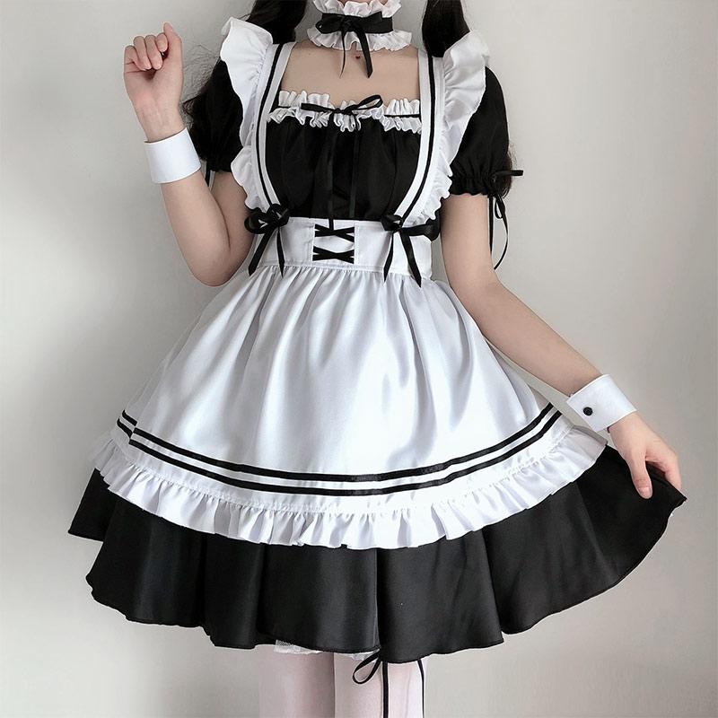 Japanese Styled Lovely and Beautiful Maid Costumes (4 Designs) Cosplay & Accessories