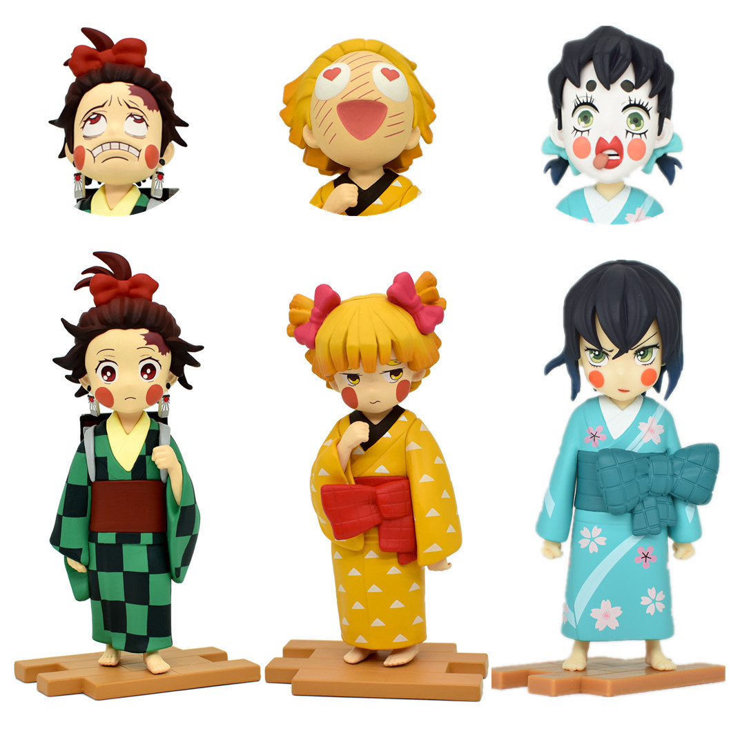 Demon Slayer – Agatsuma, Zenitsu, & Tanjiro Themed Cute PVC Dolls (5 Designs) Dolls & Plushies