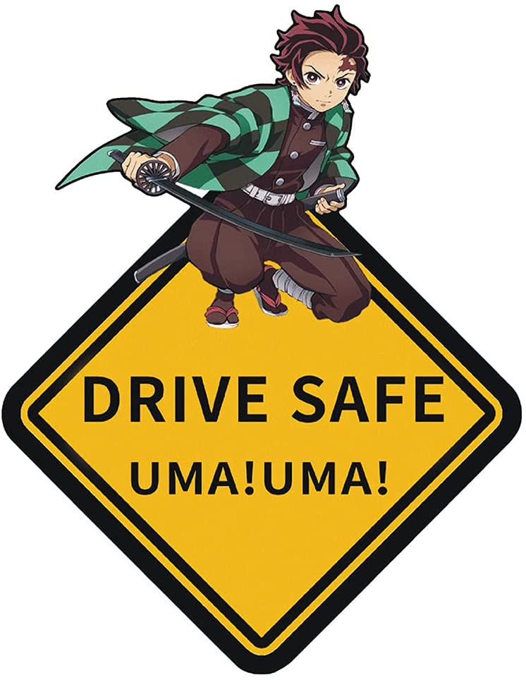 Demon Slayer – Different Characters Themed Funny and Cute Car Warning Signs (4 Designs) Car Decoration