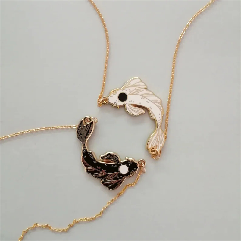 The Beautiful Yin Yang Themed Fish Necklace (2 Colors) Pendants & Necklaces