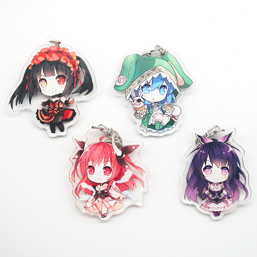 Date A Live – Different Characters Themed Cute Acrylic Keychains (4 Designs) Keychains