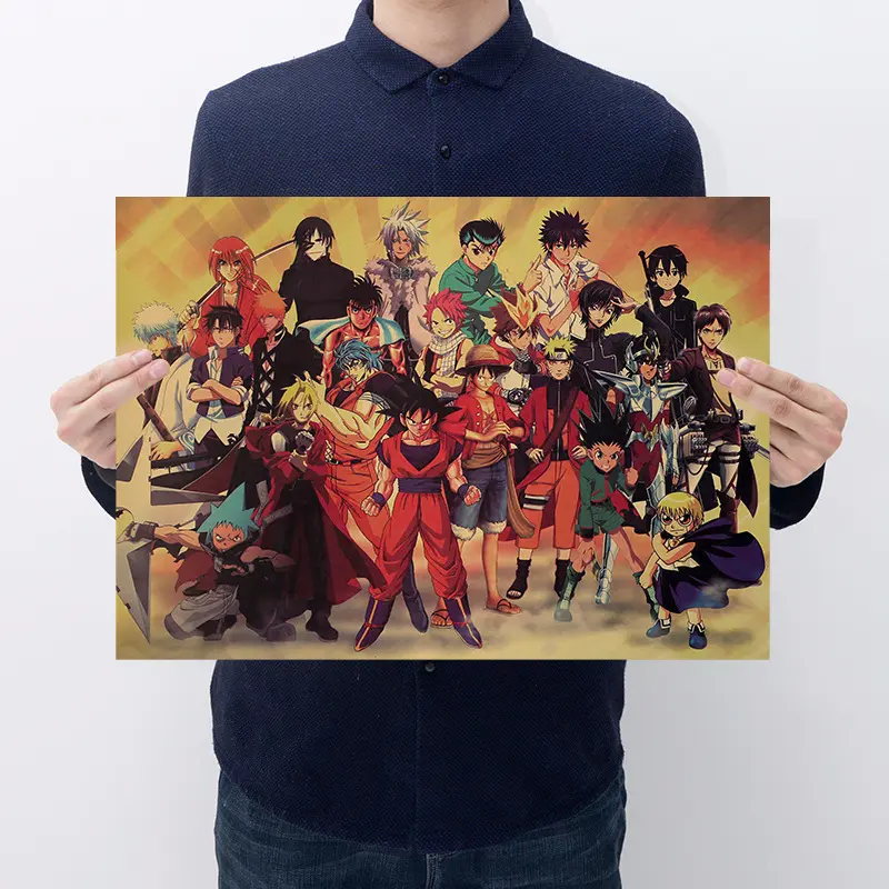 All Badass Anime Characters Themed Premium Poster Posters