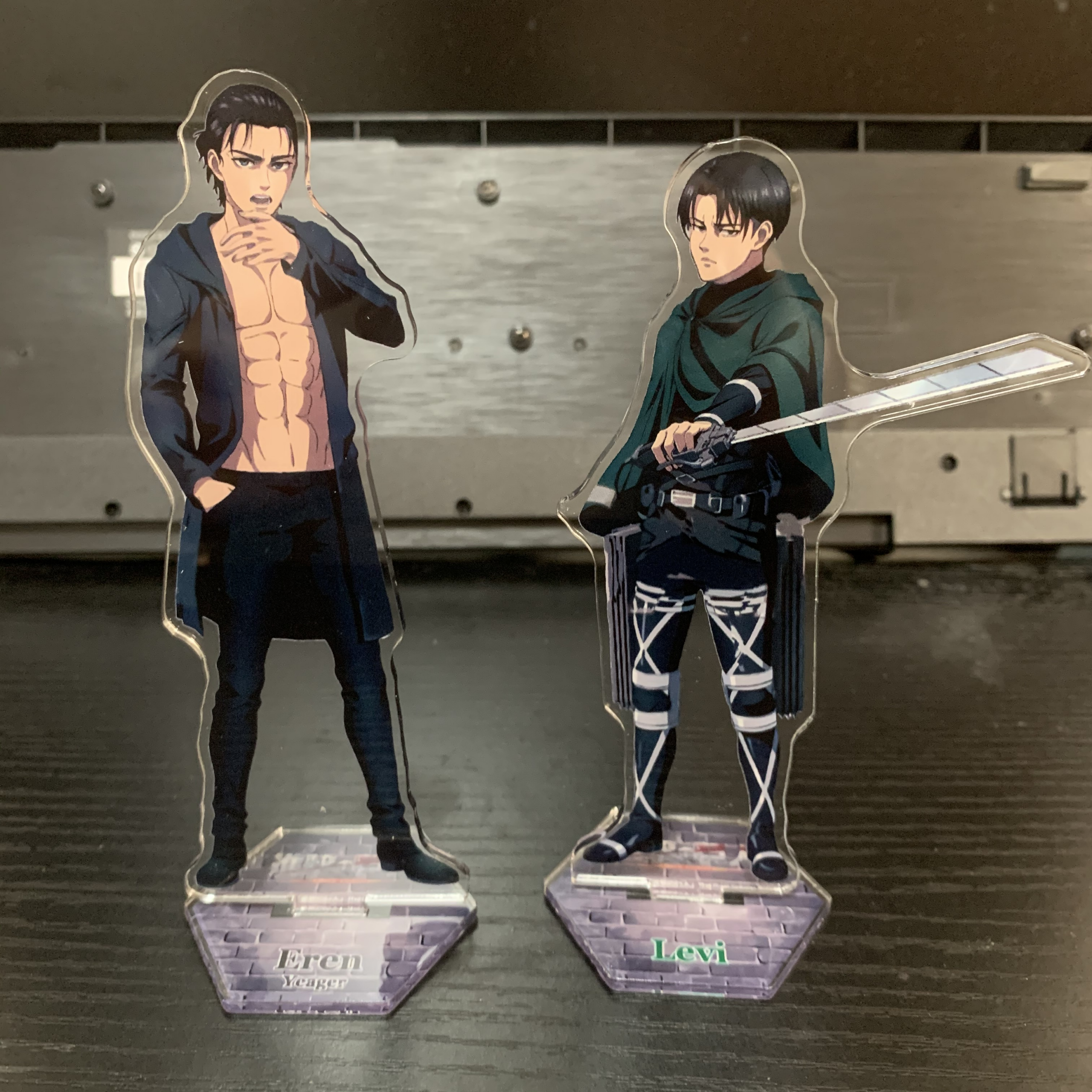 Attack on Titan – Eren, Mikasa, & Levi Themed Badass Acrylic Stand Figures (3 Designs) Action & Toy Figures