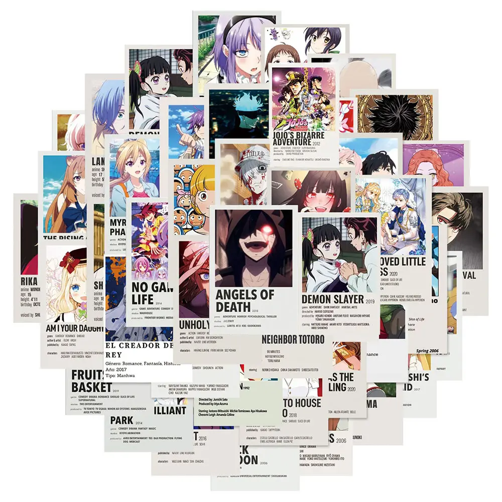 Buy All Great Anime Shows Themed Amazing Waterproof Stickers (10/30/50/100  Pieces) - Posters