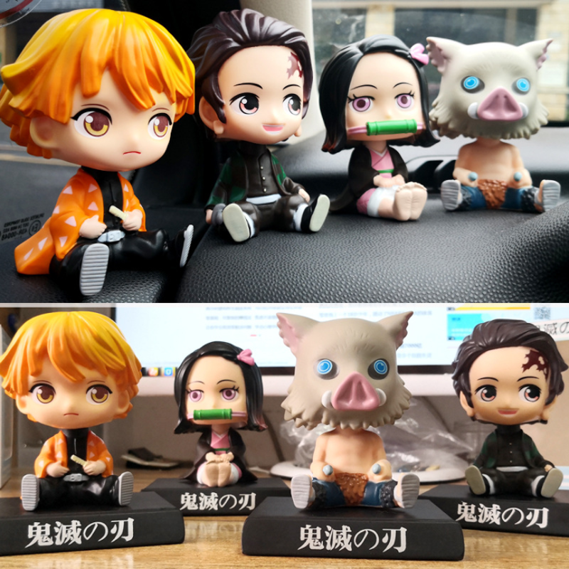 Demon Slayer – The Best Four Themed Cute Head-Shaking Action Figures (4 Designs) Action & Toy Figures