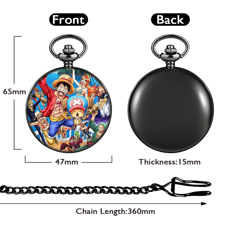 One Piece – All Cool Characters Themed Quartz Pocket Watches (5 Designs) Watches