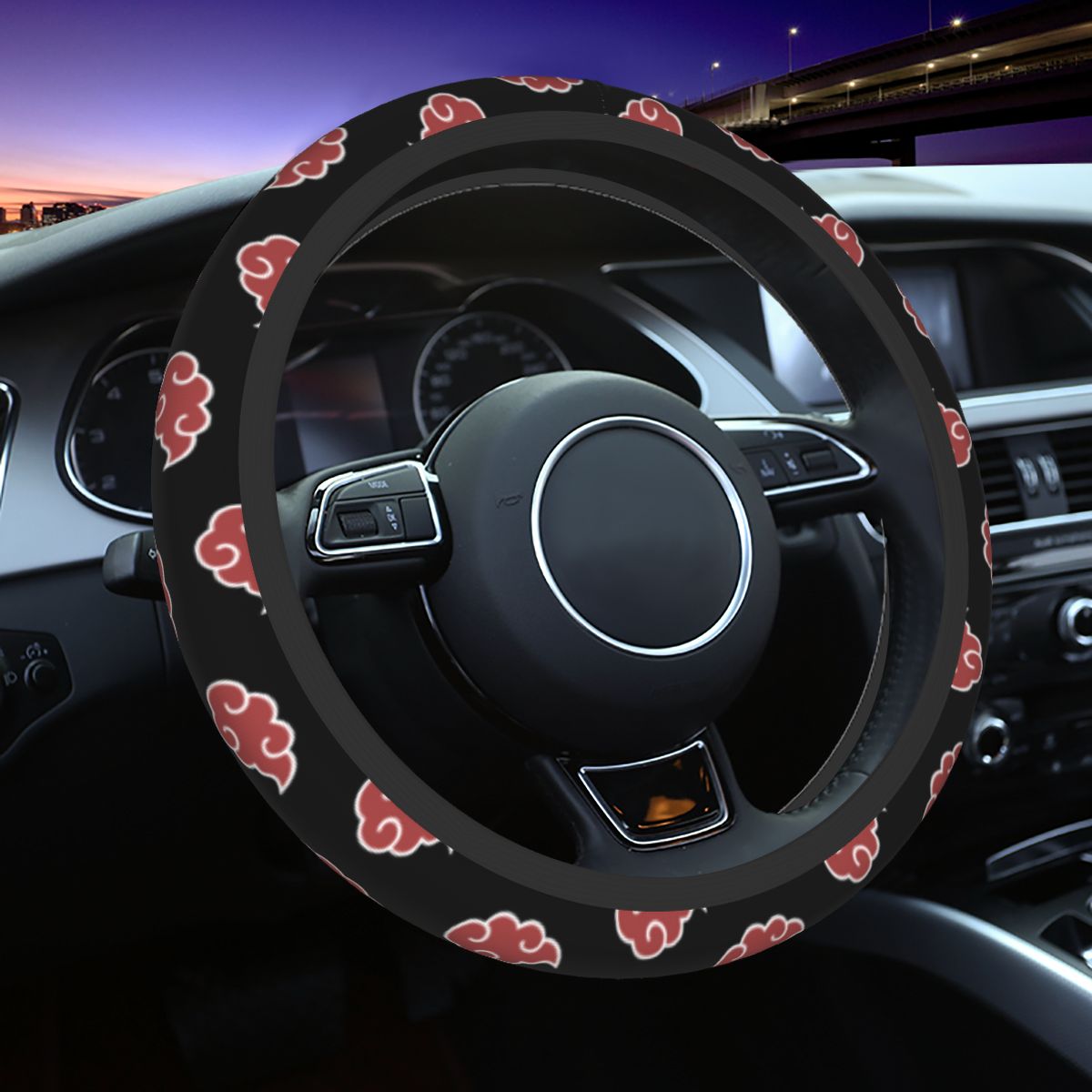 Naruto – Akatsuki Themed Cool Car Steering Wheel Cover Car Decoration