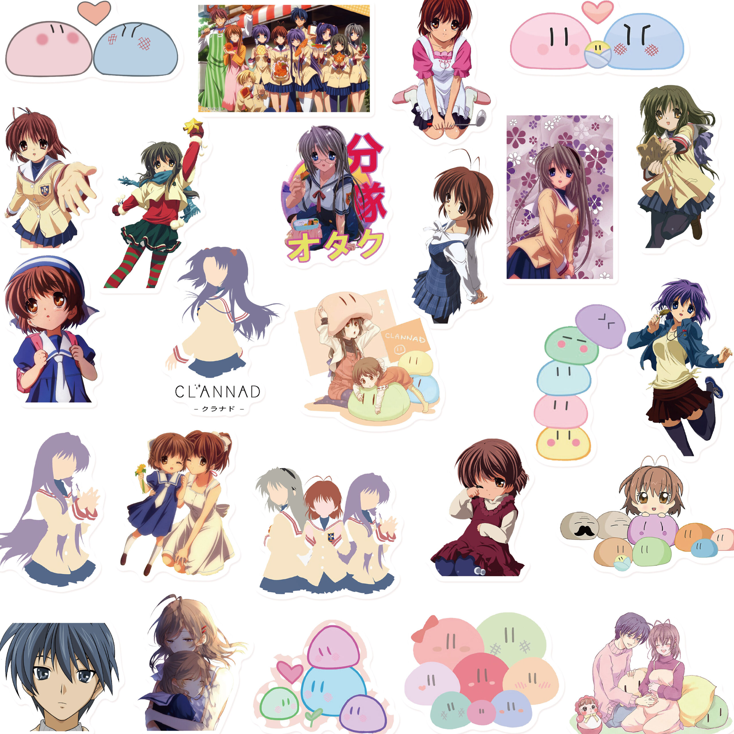 Buy Clannad - All Characters Themed Waterproof Stickers (10/50 Pieces) -  Posters