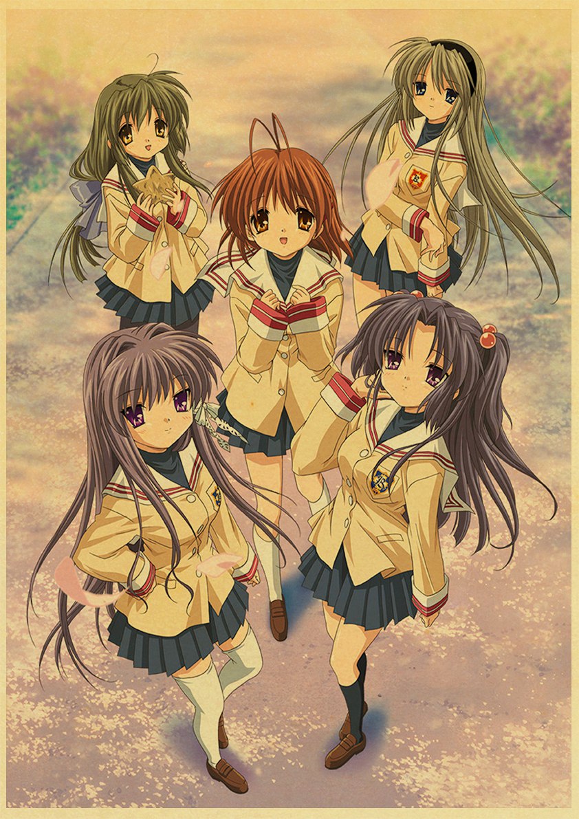 Clannad – Different Characters Themed Cool Retro Posters (40 Designs) Posters