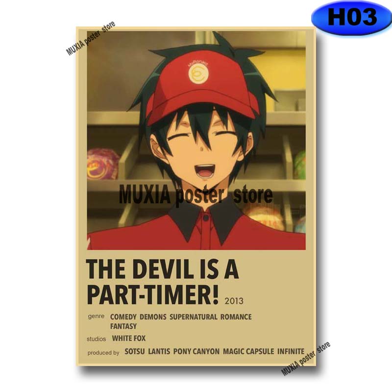The Devil Is a Part-Timer! – Different Badass Characters Themed Retro Posters (30+ Designs) Posters