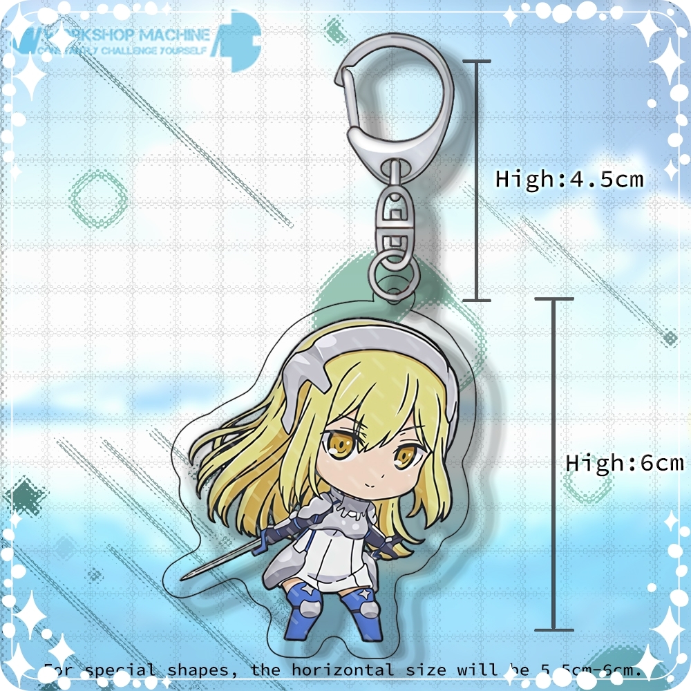 DanMachi – Different Cute Characters Themed Acrylic Keychains (10+ Designs) Keychains