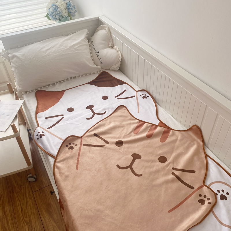 Cute Cat-Themed Comfortable Flannel Blankets (2 Designs) Cosplay & Accessories