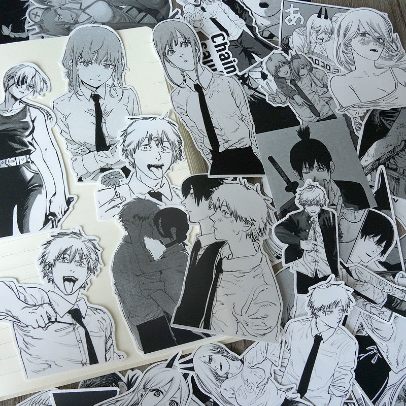 Chainsaw Man – All Cool Characters Themed Vinyl Stickers (3 Sets) Posters